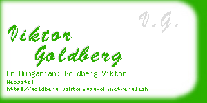 viktor goldberg business card